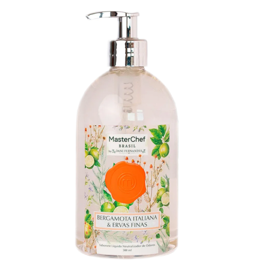 Sabonete Liquido Neutralizador de Odores Bergamota Italiana & Ervas Finas Masterchef 500 ml